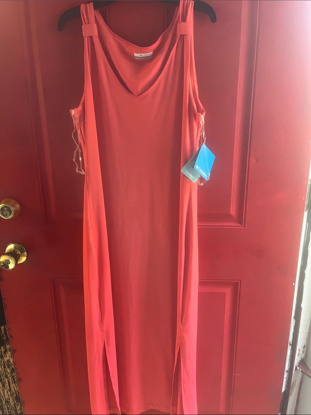 Columbia Coral Sleeveless V-Neck Maxi Dress